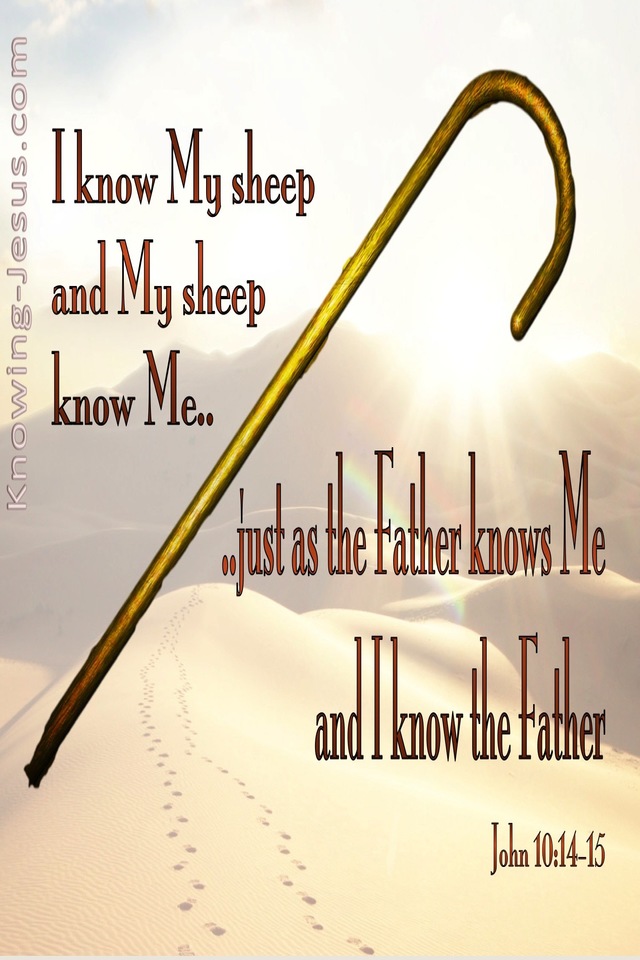 John 10:14 I Know My Sheep And My Sheep Know Me (white)